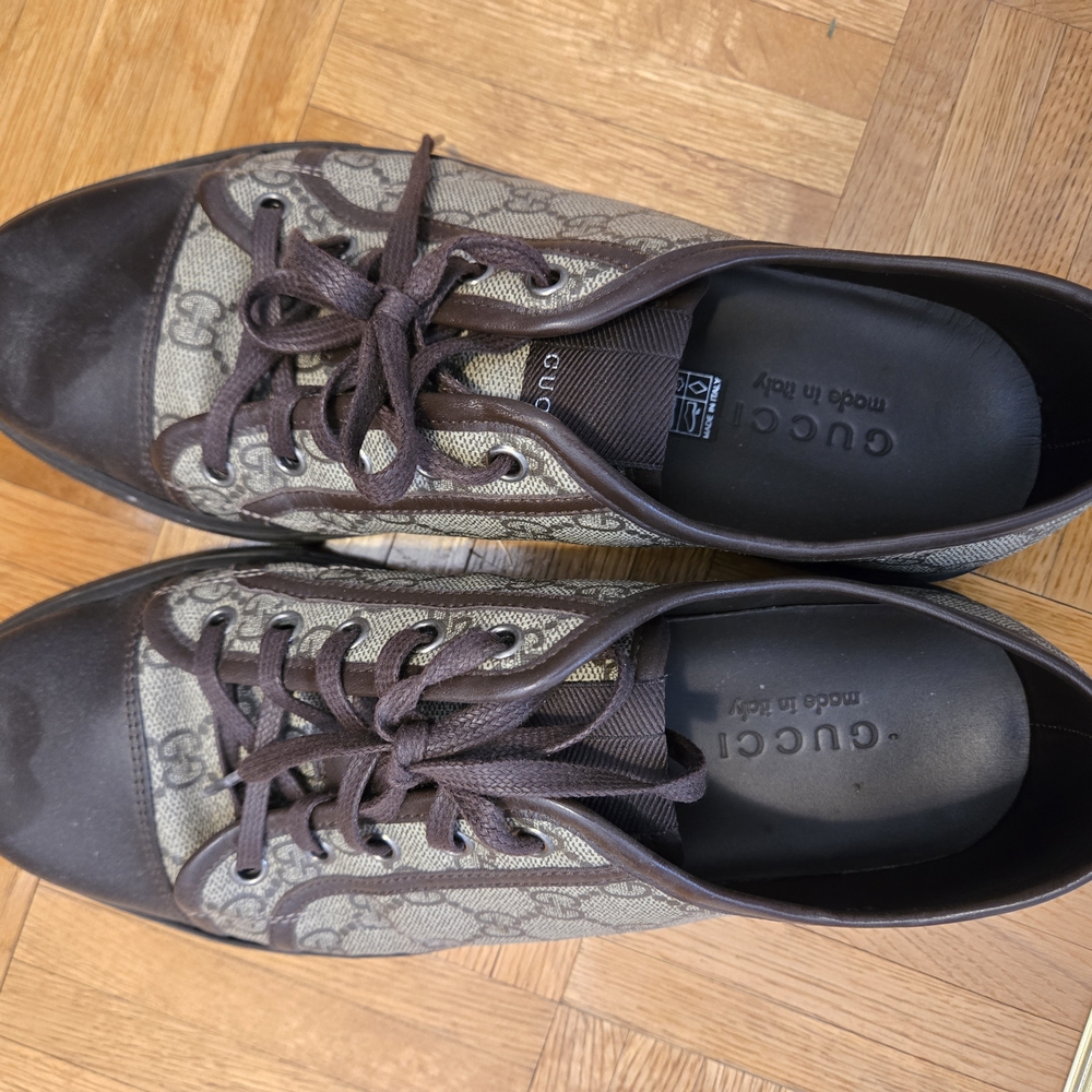 Gucci Men's Brown Canvas Sneakers